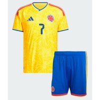 Camiseta Colombia Luis Diaz #7 Primera Equipación Replica Mundial 2026 para niños mangas cortas (+ Pantalones cortos)